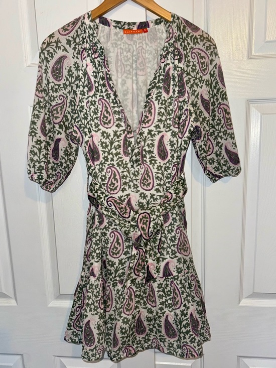 Oliphant Dresses & Skirts - Oliphant Paisley Cotton Mini Dress | Belted Boho Resort Dress | Size Small